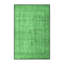 Tapis oriental en laine / polyester tissé à la machine en vert / gris-2054553955