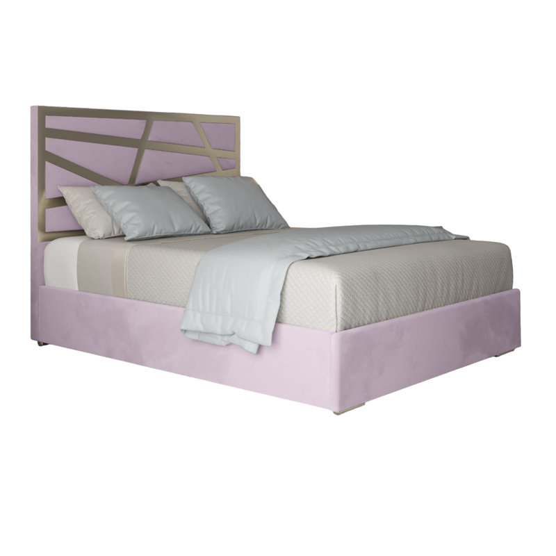 Anatolie Upholstered Bed, Small Double (4'), Pink