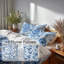 Ensemble d'édredon 6 pièces Coastal - Toile bleu plage avec taies décoratives et coussins décoratifs-132020251