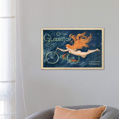 Cycles Gladiator, 1895 Ca. by Top Art Portfolio - Wrapped Canvas Painting