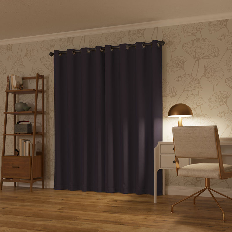 Fig Polyester 108" Blackout Grommet Curtain Panel