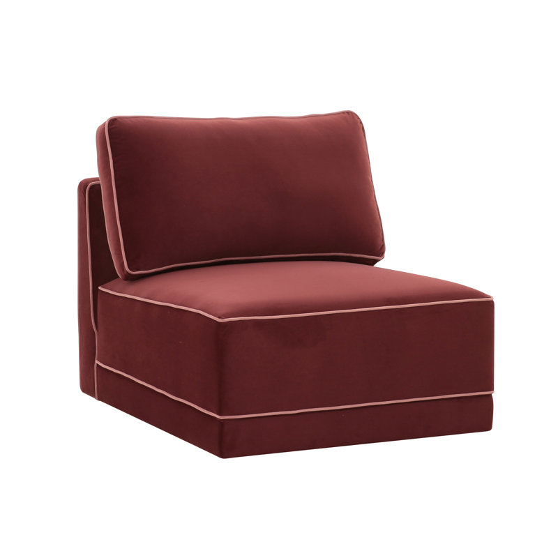Clairah Willow Berry Red Armless Chair