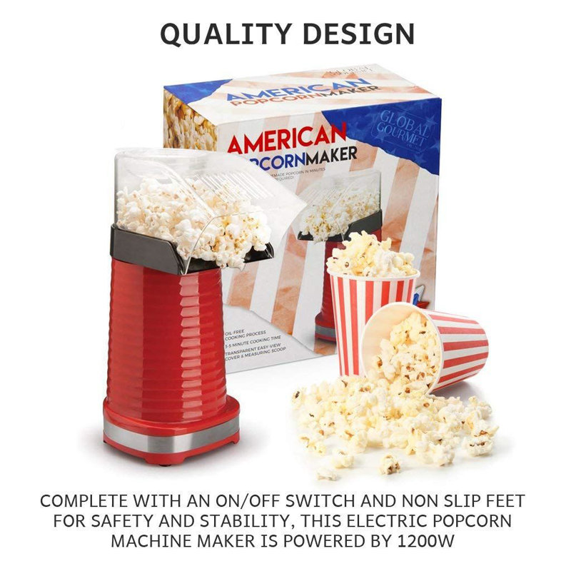 SENSIO HOME Hot Air Popcorn Popper, Cinema Style Machine