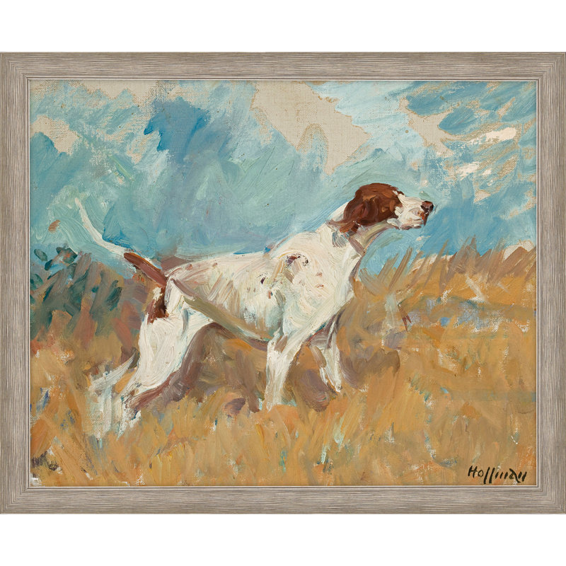 «English Setter on Watch» par Hoffman - Peinture d'un seul cadre