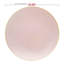 Assiettes rondes jetables en plastique bio rose et doré - Paquet de 120