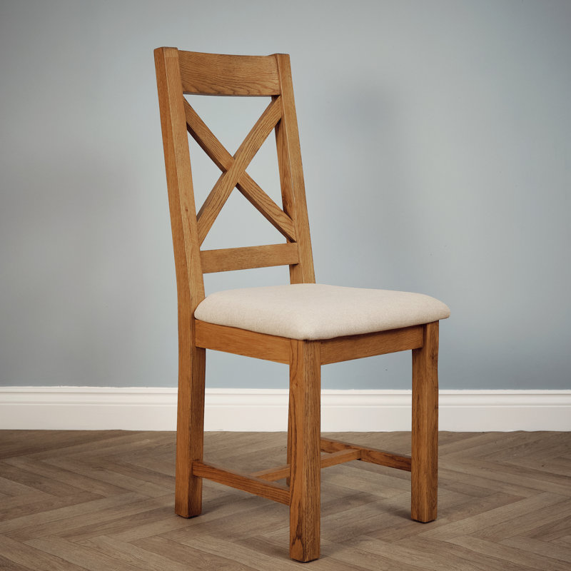 48 cm H Genuine Leather Parsons Chair in Brown