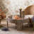Retro Beige Solid Wood Round Coffee Table-621326033