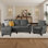 Juliani  Corduroy 3 Piece Living Room Set