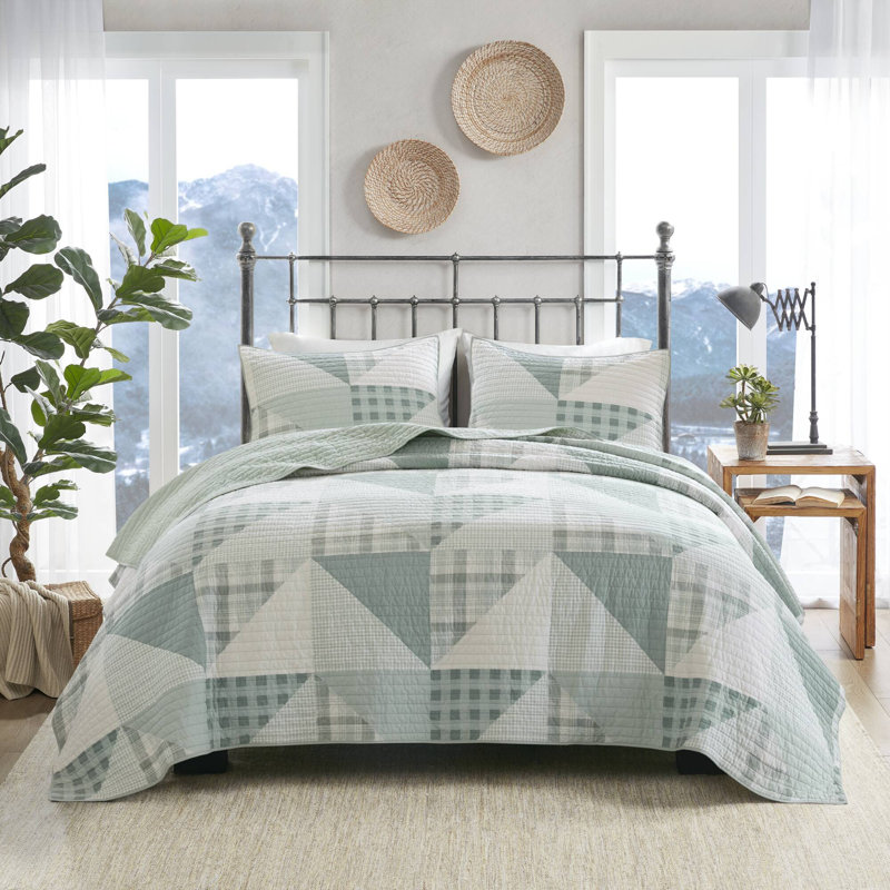 Premium Cotton King Bedding Sets, Green, Cozy Year-round Comfort