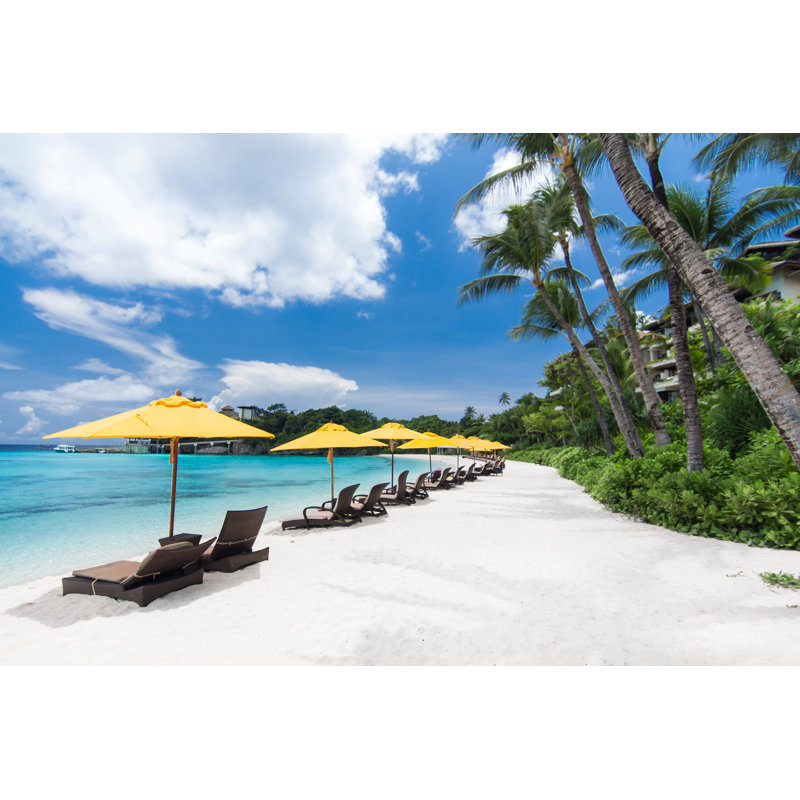 Tropical Resort View - Wrapped Canvas Print, 30cm H x 46cm W x 3.8cm D
