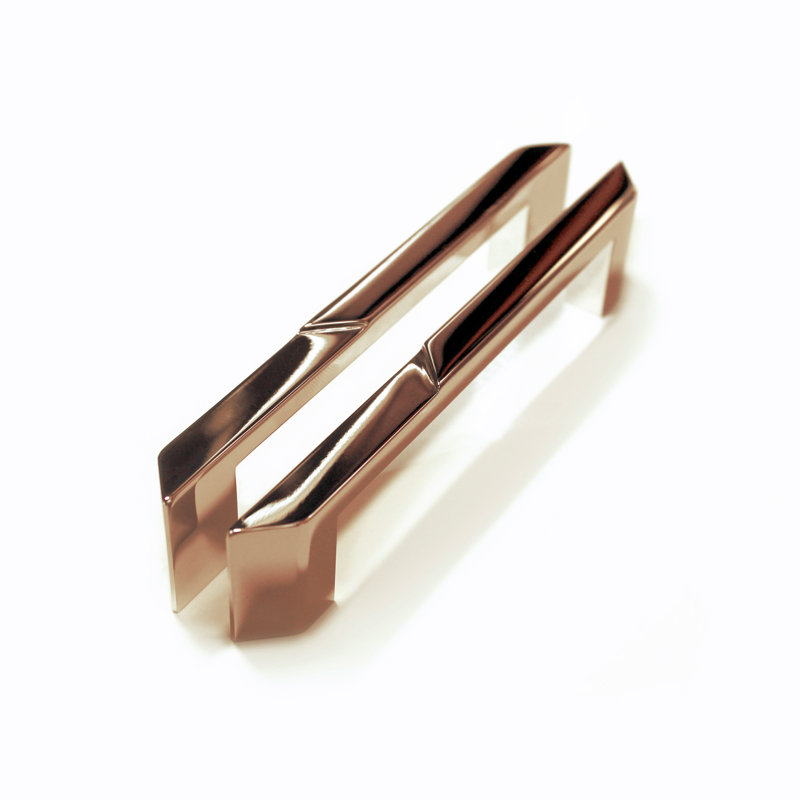 Pyramid Bar / Handle Pull, Polished Copper, 5 1/4"