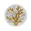 Ensemble de 2 napperons Sea La Vie à perles crème, argent et or
