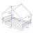 Charming House-Inspired Metal House Bed With Slats-327885163-327885161
