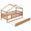 Lit de maison en bois avec lit gigogne, conception fantaisiste pour les enfants, fabrication en bois de pin durable, peu encombrant et élégant