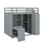 Lit mezzanine double avec garde-robe, bureau et tablettes-1721521793