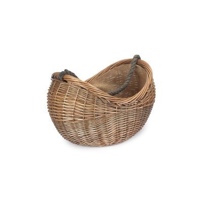 Wicker Rope Handled Carrying Basket