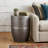 20" Silver Metal Round End Table