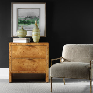 Dakota Fields Emma 2 Drawer Burl Chest