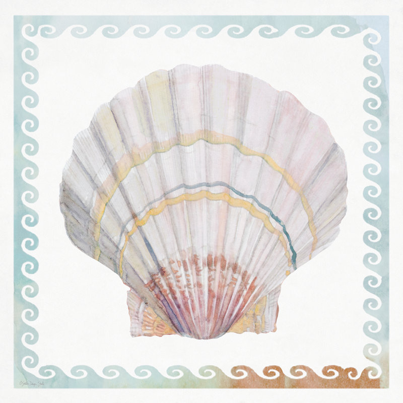 Coquillage pastel 3, H 36 po x l 36 po