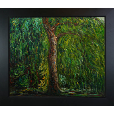 « weeping willow » par claude monet, peinture encadrée