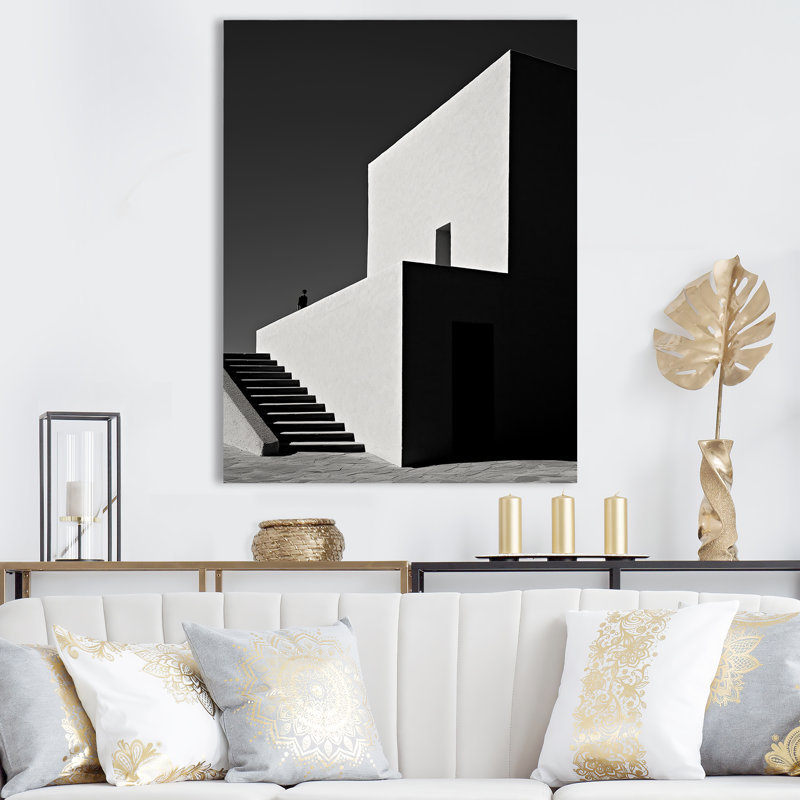 Minimalisme, bâtiment I, Toile tendue, H 32 po x l 16 po x P 1 po