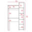 Bureau d'écriture Versalles, deux tablettes supérieures, cinq casiers - gris clair-130186906