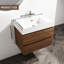 Meuble-lavabo de salle de bain de 30 po avec lavabo en résine et 2 tiroirs à fermeture en douceur. Fixation murale, moderne. Fabrication en contreplaqué pour la durabilité, base contemporaine. Base-1160996037-1160996036