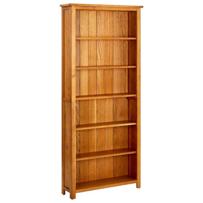 Bookshelf Wall Bookcase Decor Standing Shelves Solid Oak Wood