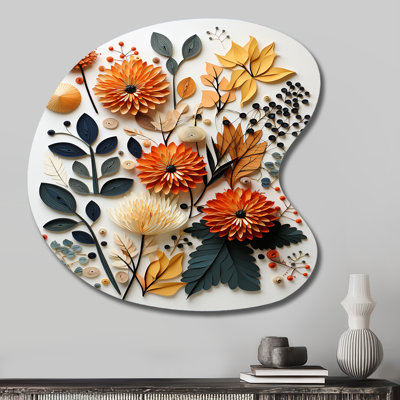 Geraghty - Midcentury Modern Asymmetrical Metal Wall Art, Modern Unique Shape Metal Art Print