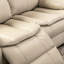 Causeuse inclinable et respirante en cuir pour salon, crème