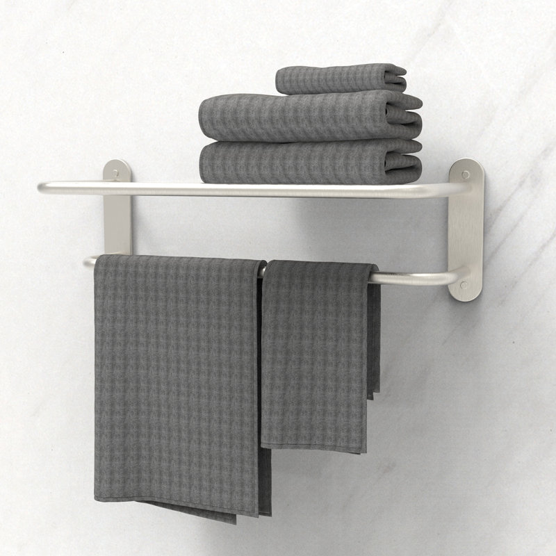 2 Wall Towel Rack, Brushed Nickel