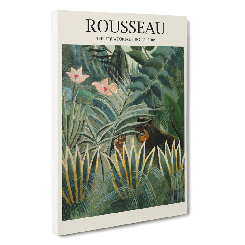 The Equatorial Jungle by Henri Rousseau - Wrapped Canvas Painting, 50cm H x 35cm W x 3cm D