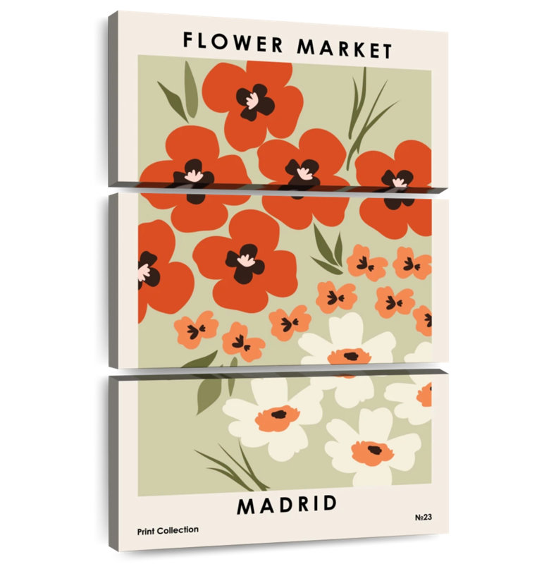 Marché aux fleurs Harnek Madrid, H 74 po x l 48 po