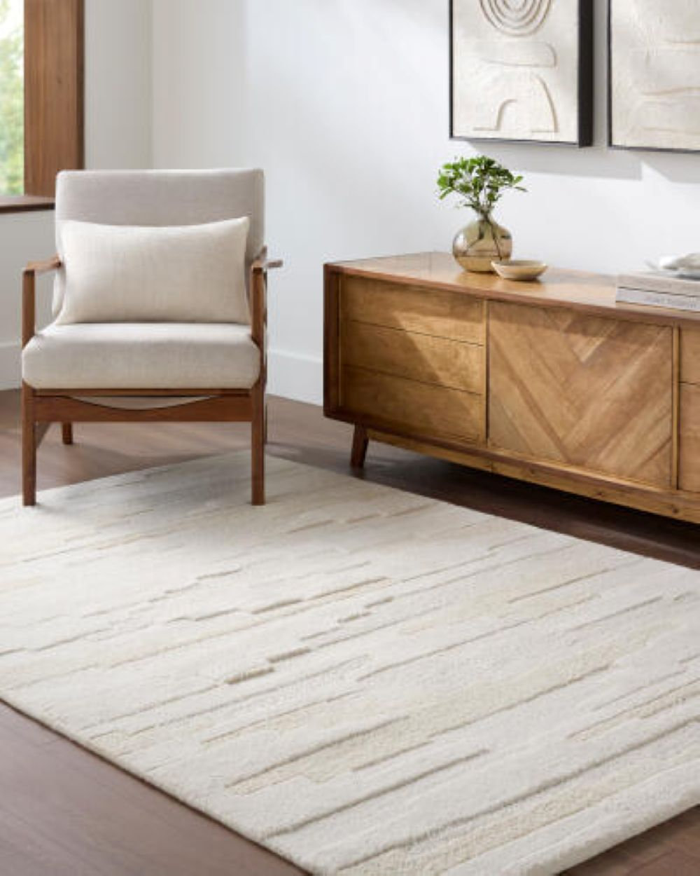 Hand-Tufted Geometric Accent Rug, Rectangle 8' x 10'