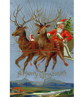 « a merry christmas », impression
