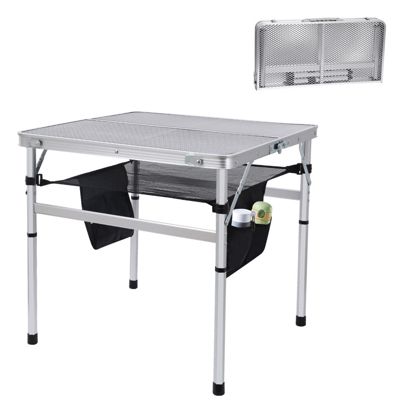 Pujol Square Metal Outdoor Camping Table , in. W in. D, 23.6" W x 23.6" L x 22.2" H