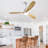 Low Profile 52 Inch Integrated LED Ceiling Fan With Light Kit And Remote Control For Living Room