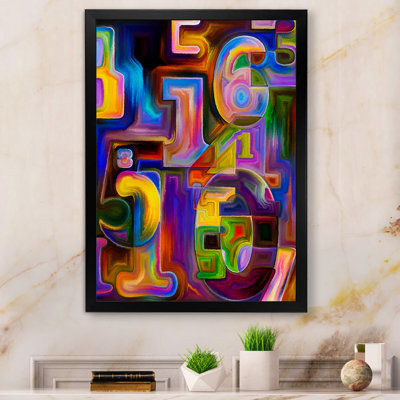 «Number Number Abstract Element», impression sur toile moderne et contemporaine