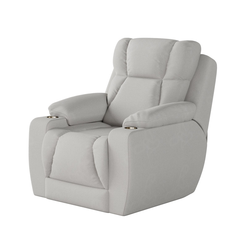 Fauteuil inclinable près du mur pour homme, Blanc, Tissu