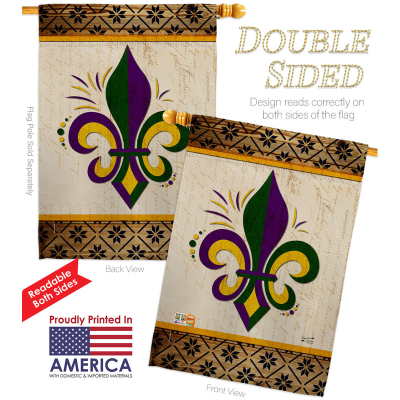 Drapeau de maison en polyester 2 côtés 40 x 28 po