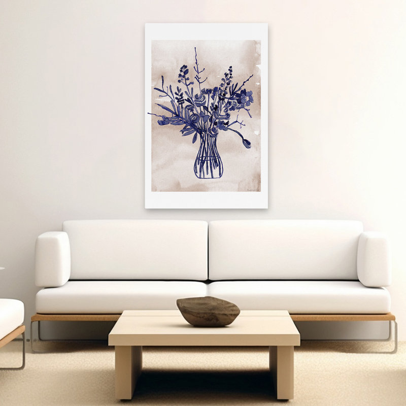 Preppy and Contemporary Beautiful Bouquet II, aquarelle, H 60 po x l 40 po