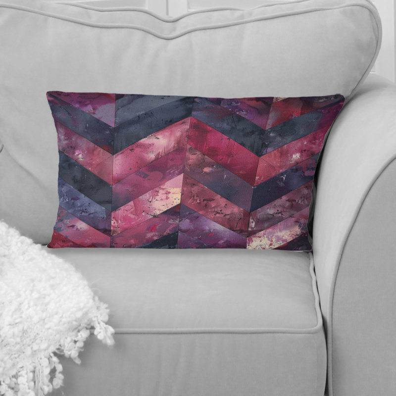 Coussin Magenta Chevron Glam III - Transitional