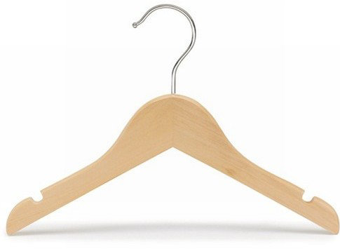 Cintre supérieur en bois pour enfants pour robe / chandail / chandail, Naturel