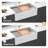 White Farmhouse Sink Workstation - 33 Inch White Ceramic Double Bowl Farm Kitchen Sink