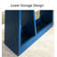 Élégant banc à chaussures géométrique minimaliste en bois massif bleu macaron