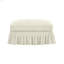 Repose-pieds en chenille beige et blanc-299563164