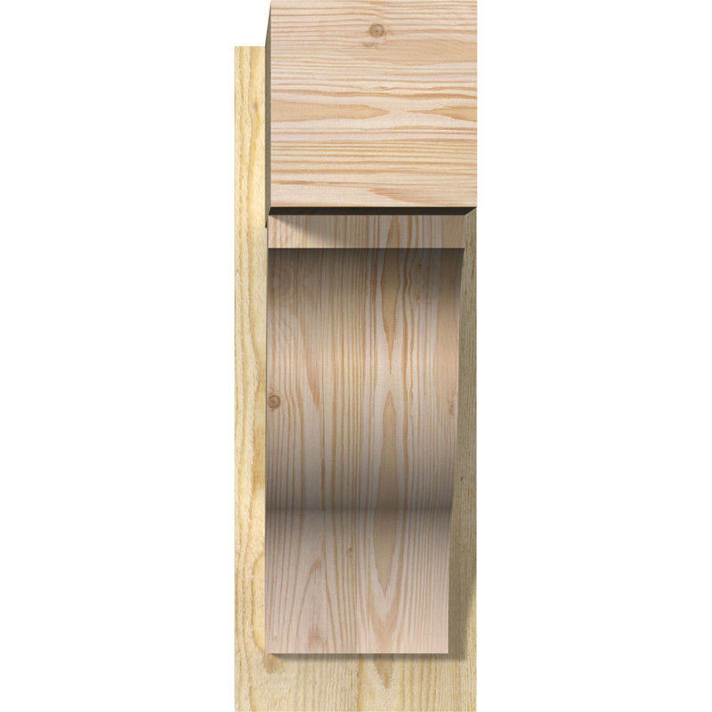 H 8 po x P 18 po x H 22 po Funston, 8" W Douglas Fir (Rough Sawn), P 18 po x H 22 po
