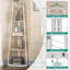 160cm H x 35cm W Metal Corner Bookcase-697973720