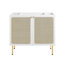 Meuble-lavabo simple 36 po avec plateau en bois Modway-93812019-93812020