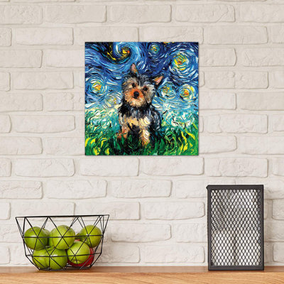 «Yorkie Night» par Aja Trêves - reproduction d'art